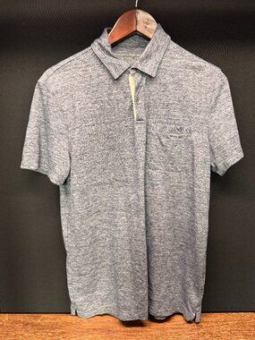 Banana Republic Vintage Heathered Linen Blend Polo Medium